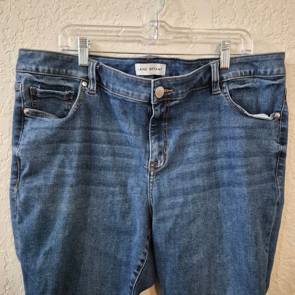 Lane Bryant Flex Magic Waistband Pedal Pusher Jeans 20 Blue Denim Cropped - Picture 4 of 8